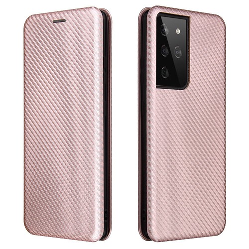 For Samsung S21 S20 FE Ultra S10 Plus Case carbon fiber Leather Wallet Cover - Picture 22 of 23
