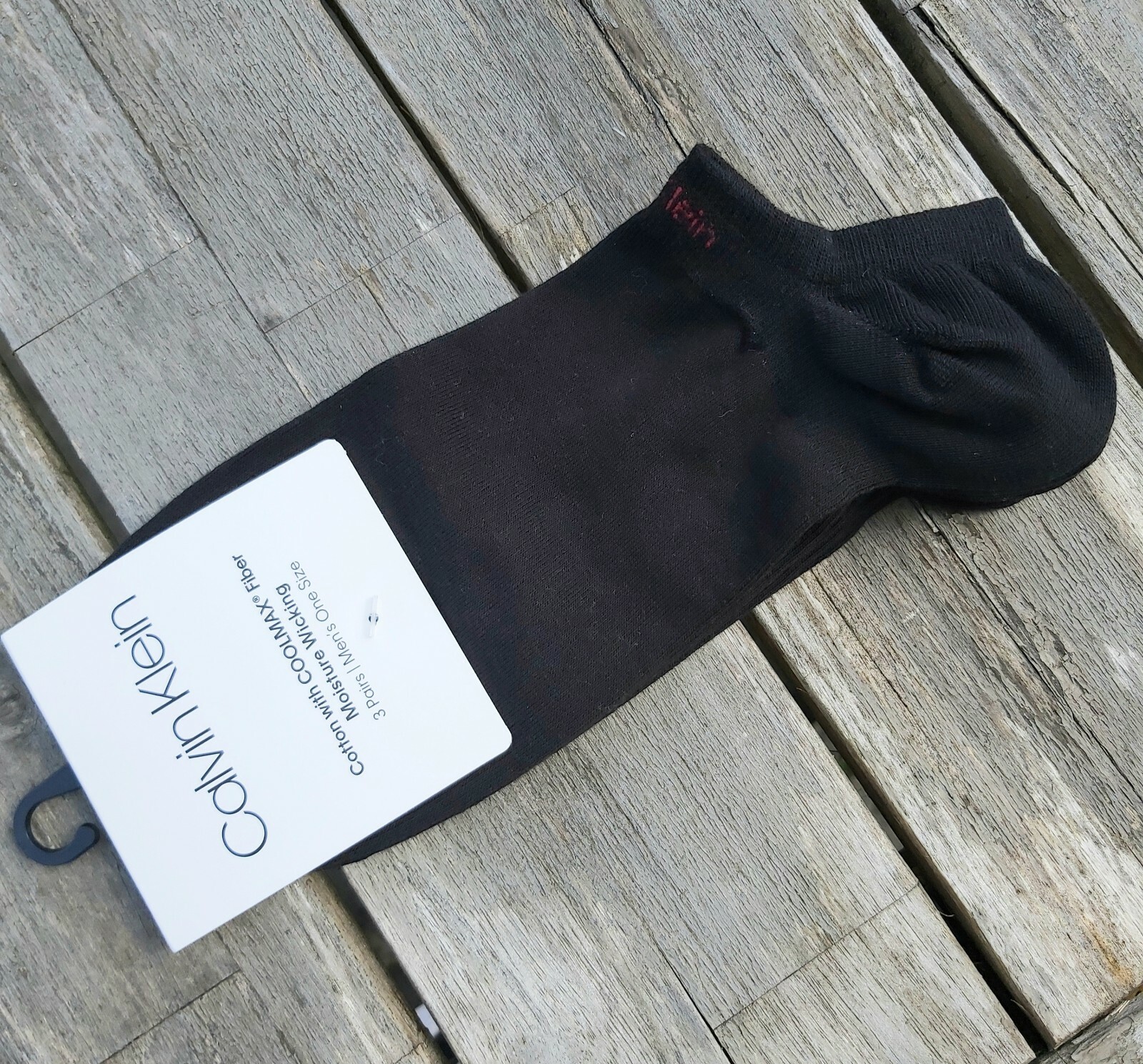 3 PAIRS CALVIN KLEIN Black COOLMAX Moisture Wicking LOW CUT Socks Trainer CK12