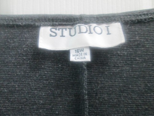 STUDIO I WOMEN'S DARK GRAY DRESS - SIZE 16W - Picture 4 of 4