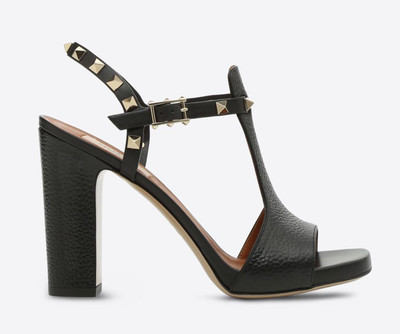 valentino black block heel