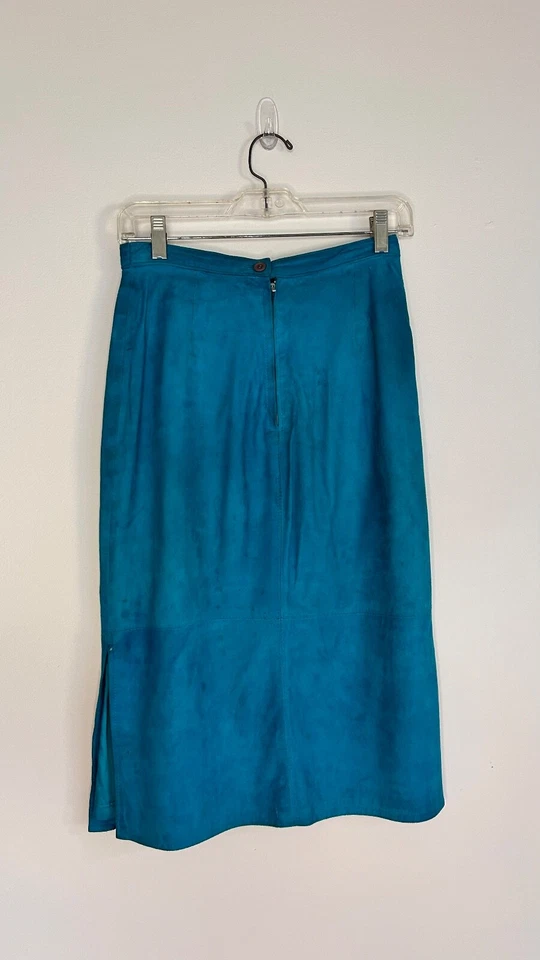 复古裙子女式小号麂皮绒铅笔裙复古 80 年代 90 年代 Rockabilly Pin Up — 第 2/4 张图片