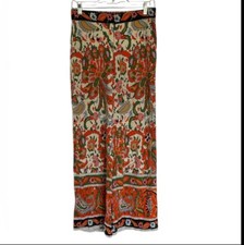 Elie Tahari Multicolor Print Wide Leg Viscose Pants Size Small