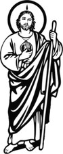 temporary tattoo - Set of two wrist size Jesus approx. 1.5" each