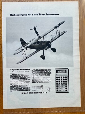 Texas Instruments Taschenrechner TI-30 LCDOriginal 1982 Vintage Advert Werbung