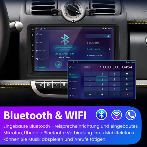 Carplay 64G Android Autoradio Für Benz Smart Fortwo 451 05-2010 GPS Navi WiFi BT - Bild 10 von 13