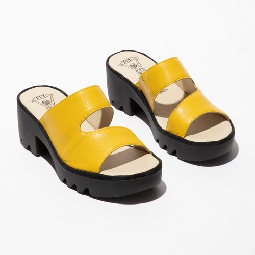 Fly London Sandalo Donna UK 5 Mousse Giallo Tech493fly - Foto 2 di 4