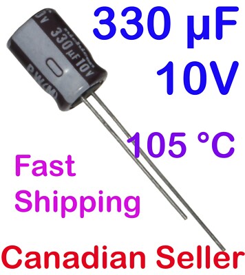 Lot of 2/4/8pcs  330uF 10V 8x11.5mm 105 °C Nichicon PW For Power Supply AUDIO