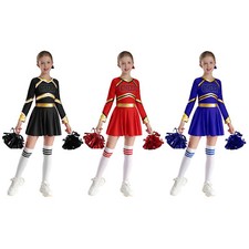 Kids Girls Cheerleading Dancing Dance Outfit Letter Pattern Cute Dancewear