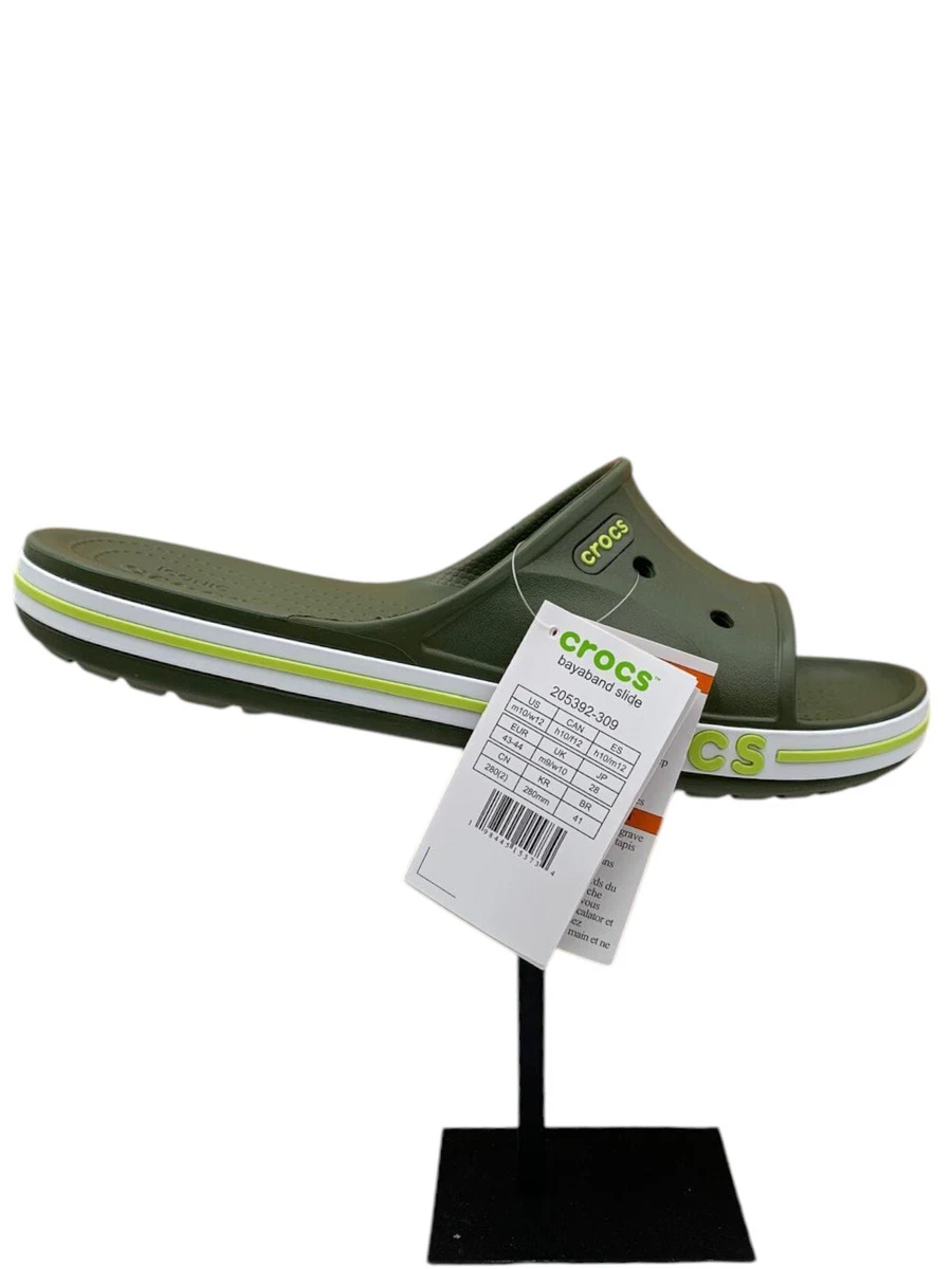Crocs Bayaband Slide Mens Size 8 Army Green Slip On Sandals Comfort Shoes Crocs Bayaband Slide | eBay main image 2