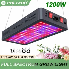 Phlizon LED Grow Light 1200W/600W Full Spectrum Indoor Plants Veg Flower Bloom