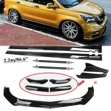 Front Bumper Lip Spoiler Chin Splitter For Honda Pilot Glossy Black Body Kits