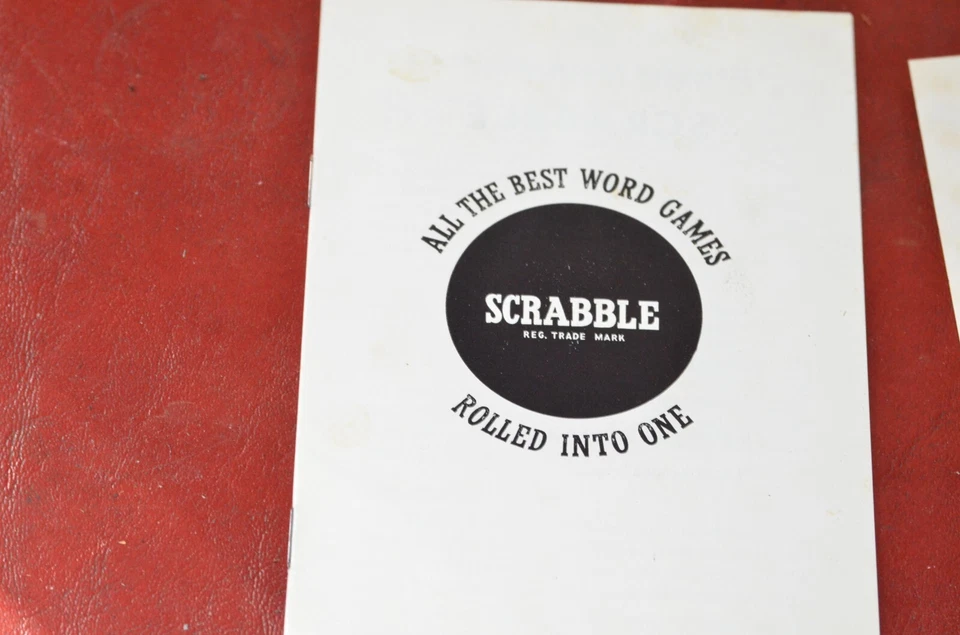 Vtg 1958 De Luxe Travel SCRABBLE Board Game MADE IN ENGLAND Zipper Pouch Deluxe - Image 2 of 4