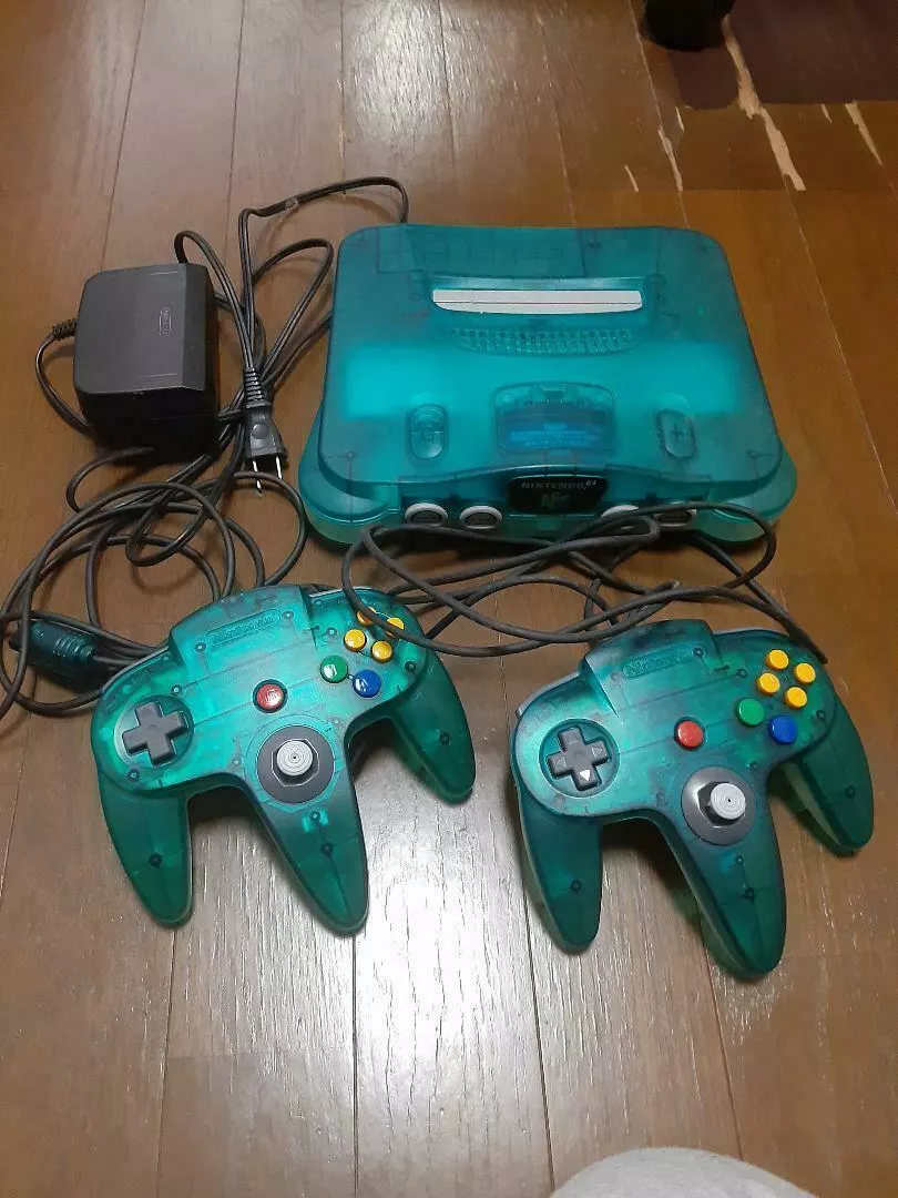 Nintendo 64 N64 game console Clear Blue Japan tested working