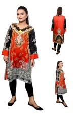Ladies Indian Kurti kurta kameez salwar Cotton Digital Print Tunic Top Dress D