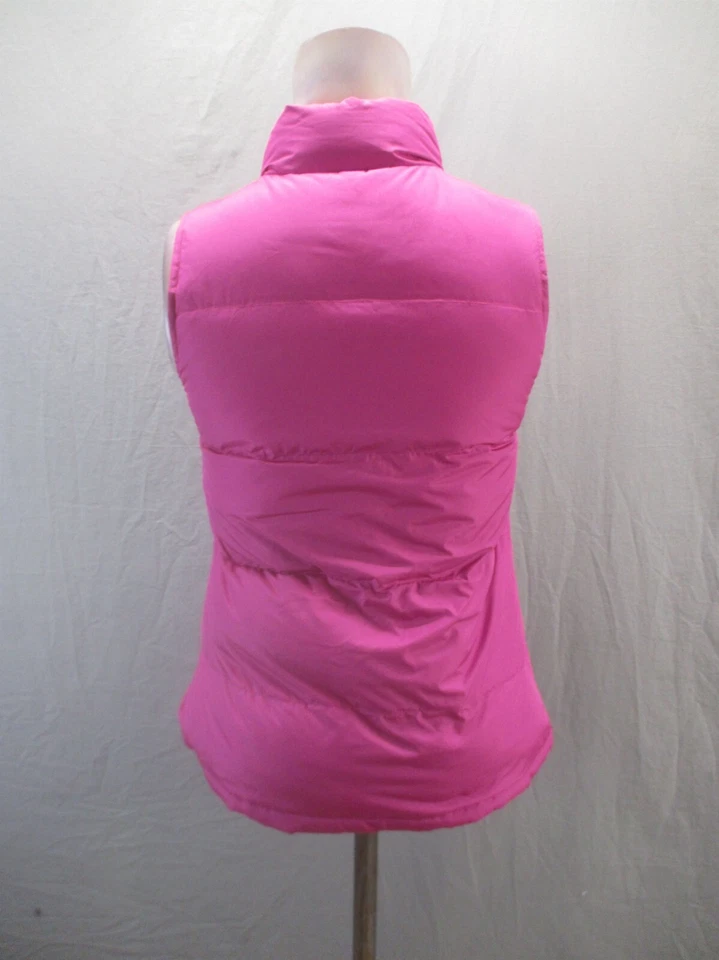 Chaleco aislante LANDS' END talla M (10-12) para niñas rosa pluma cremallera completa 324 Foto 4 de 4