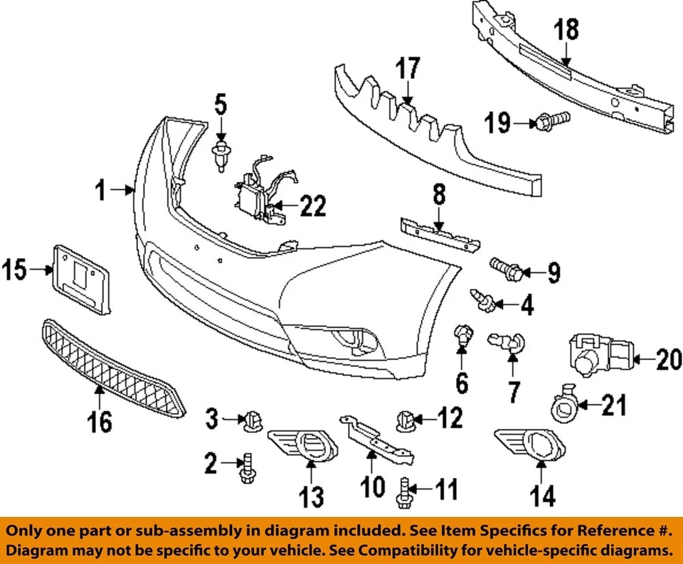 Used Front Bumper Assembly Front fits: 2011 Toyota Sienna w/o front park assist - Image 3 of 4