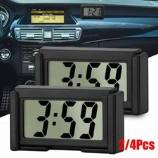 2/4x Portable Mini Car Dashboard Digital Clock for Vehicle Large LCD Time Screen