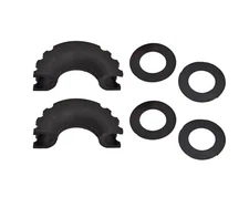 2x D-Ring Black Bow Shackle Isolator Jeep Towing Off Road 3/4" SILENCER No Noise