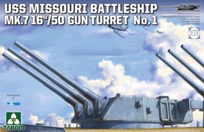 Takom Maßstab 1:72 USS Missouri Mk 7 16''/50 Geschützturm #1