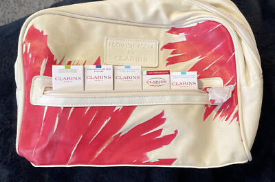 John Rocha Clarins Kosmetiktasche & 5 Clarins Produkte Neu im Karton