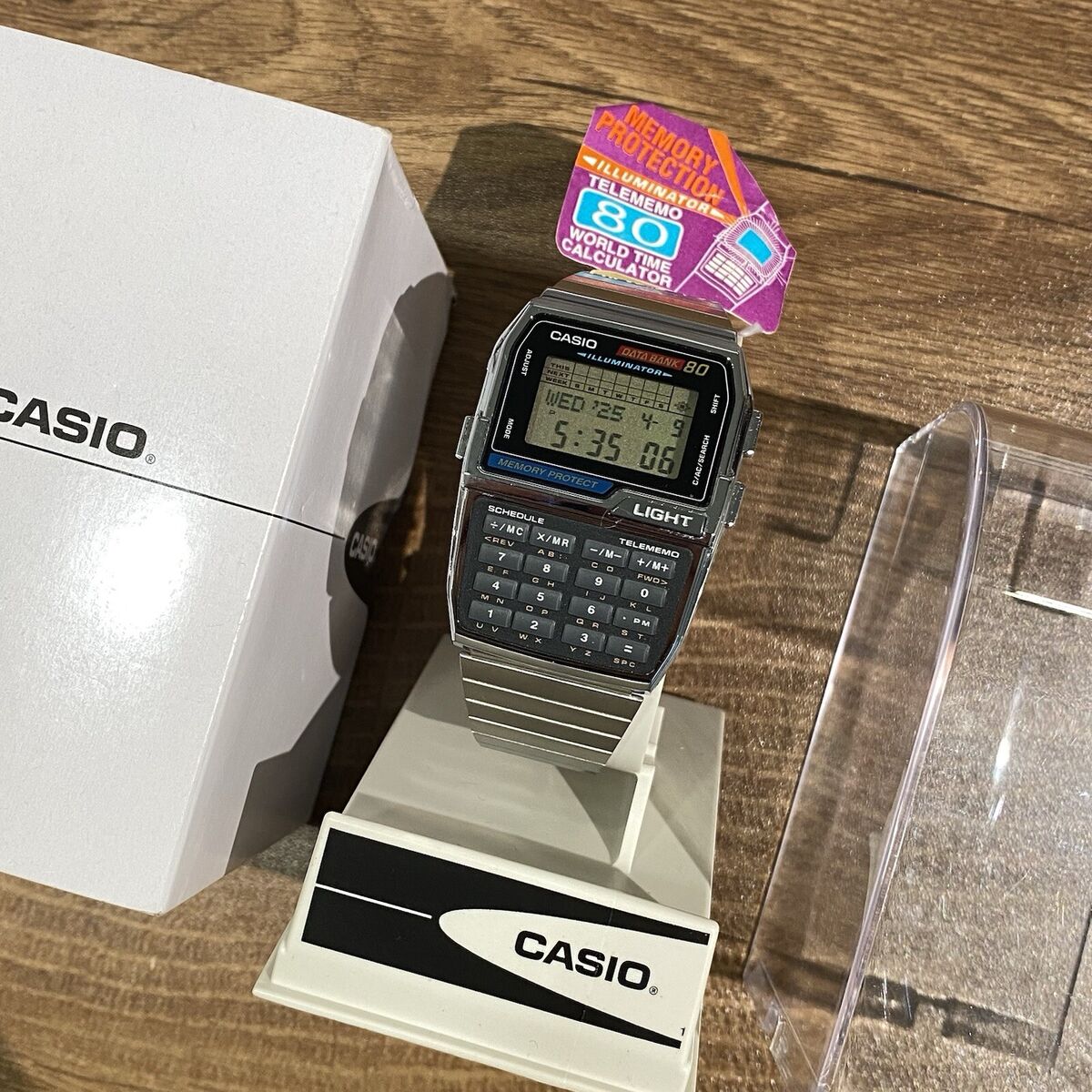 Vintage Casio DBC-810-1 Databank 80 Rare Calculator Watch Vintage Casio DBC-810-1 Databank 80 Rare Calculator Watch