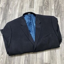JOS.A.BANK Tailored Fit Two Buttons Black Wool Silk Blazer Suit Coat Men's 50 R