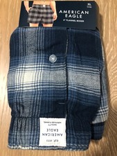 NWT Mens S, M, L, XL American Eagle flannel pocket boxer short underwear plaid