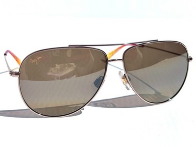 Maui Jim HAUOLI 59mm Shiny Gold POLARIZED HCL Bronze Lens Sunglass