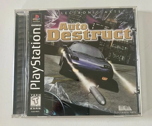 Auto Destruct (Sony PlayStation 1, 1998 PS1) Complete CIB Black Label - NICE