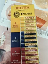 Burt's Bees 100 Natural Original Lip Balm 12-Pack, Includes 4 Beeswax, 4 New