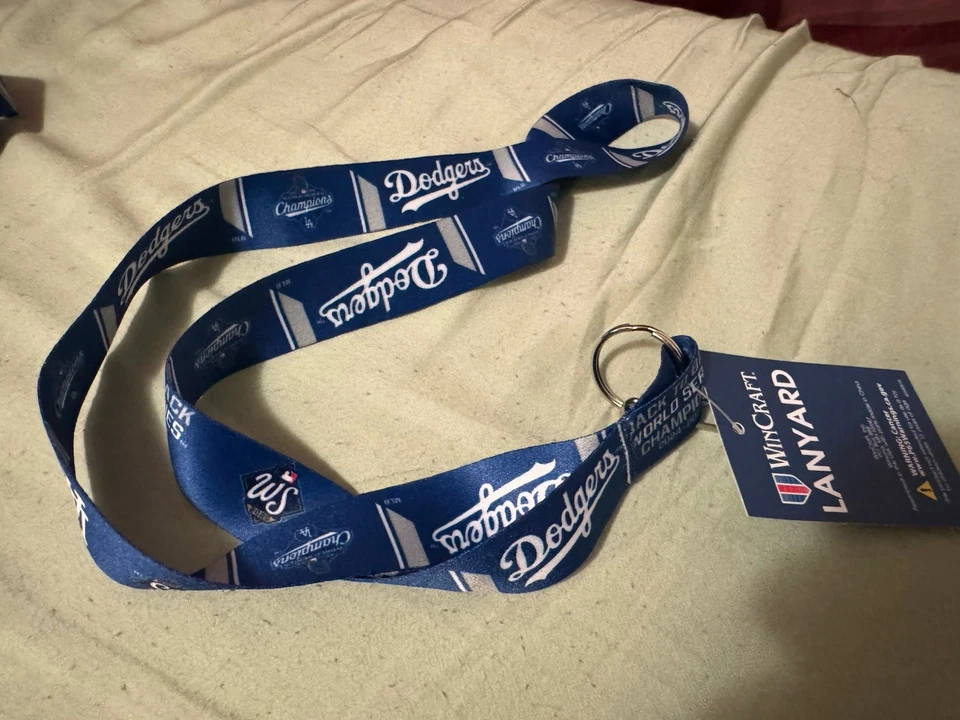 Los Angeles Dodgers 2025 World Series Back 2 Back Champions Lanyard 20” - Image 2 of 4