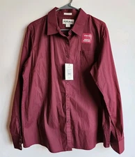 Ariat R.E.A.L. Women’s XXL Kirby Long Sleeve Shirt Ancho Chili Red Wrinkle Resis