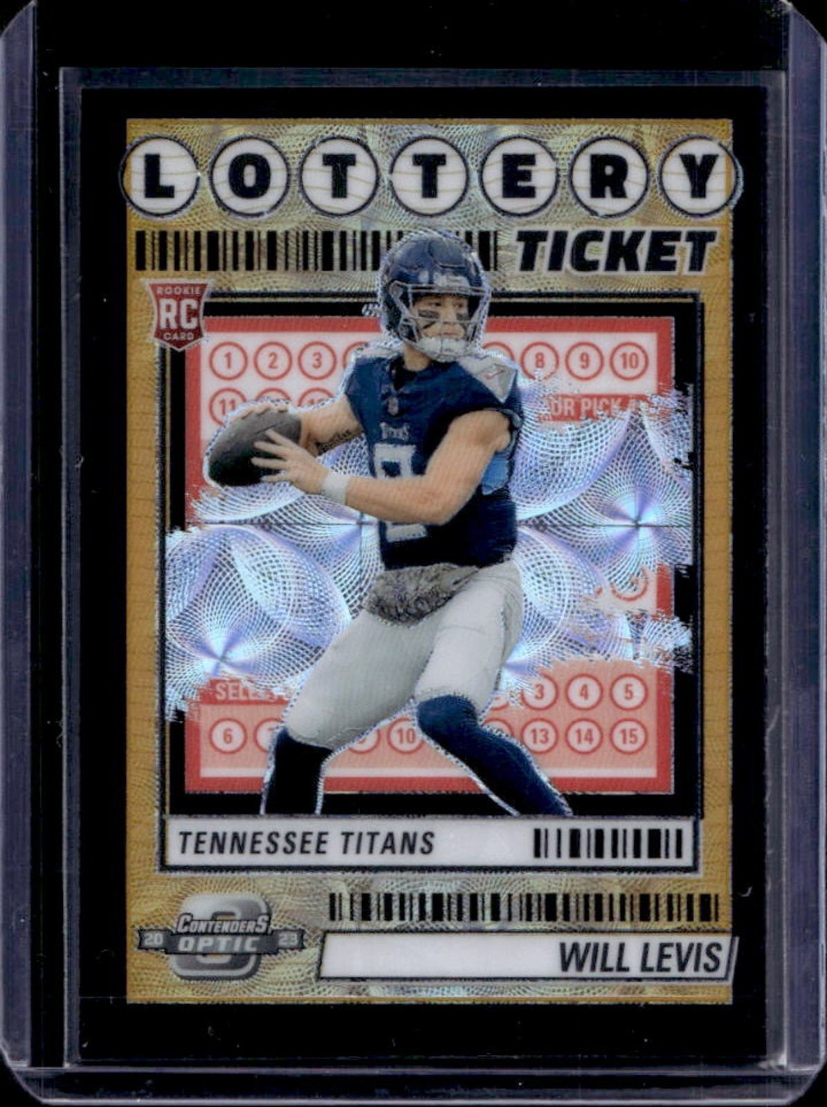 Will Levis Panini Contenders Optic Lottery Ticket #LT15 Black Scope