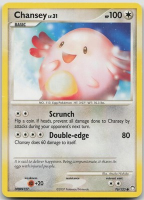 Chansey 76/123 Common Mysterious Treasures LP Normal