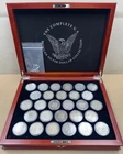 Morgan Silver Dollar Collection-28 Coins w/ Wooden Display Case