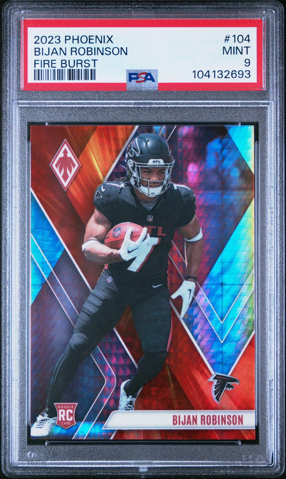 2023 PANINI PHOENIX FIRE BURST #104 BIJAN ROBINSON 156/340 PSA 9