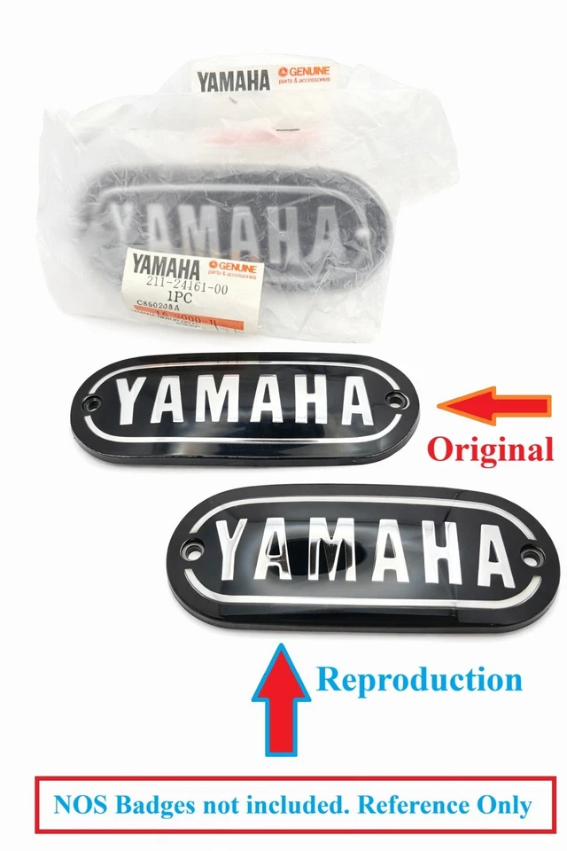 1969 - 71 Yamaha Enduro DT1 RT1 MX Fuel Gas Tank Badges Emblem 211-24161-00-00 - Image 2 of 3