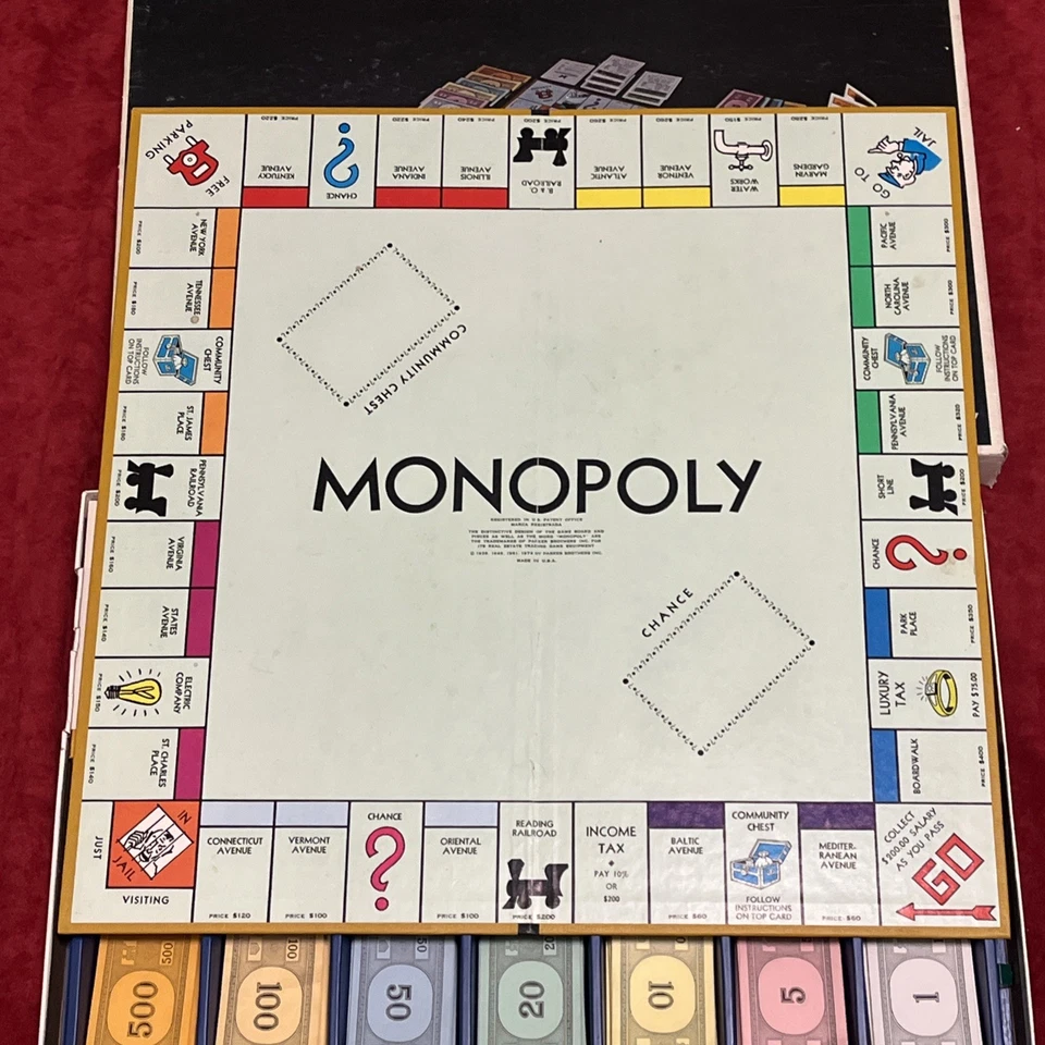 Vintage 1974 Monopoly Anniversary Edition Board Game Complete in box - Image 3 of 4