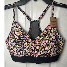 NWT Pink Victoria Secret Active Ultimate Sports Bra Floral Low Impact Racerback