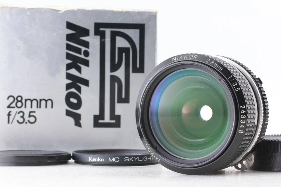 [Sin usar en caja] Lente Nikon Ai Nikkor 28 mm f/3,5 MF para F2 FM2 FM3A F3 FE2 Japón Foto 2 de 4