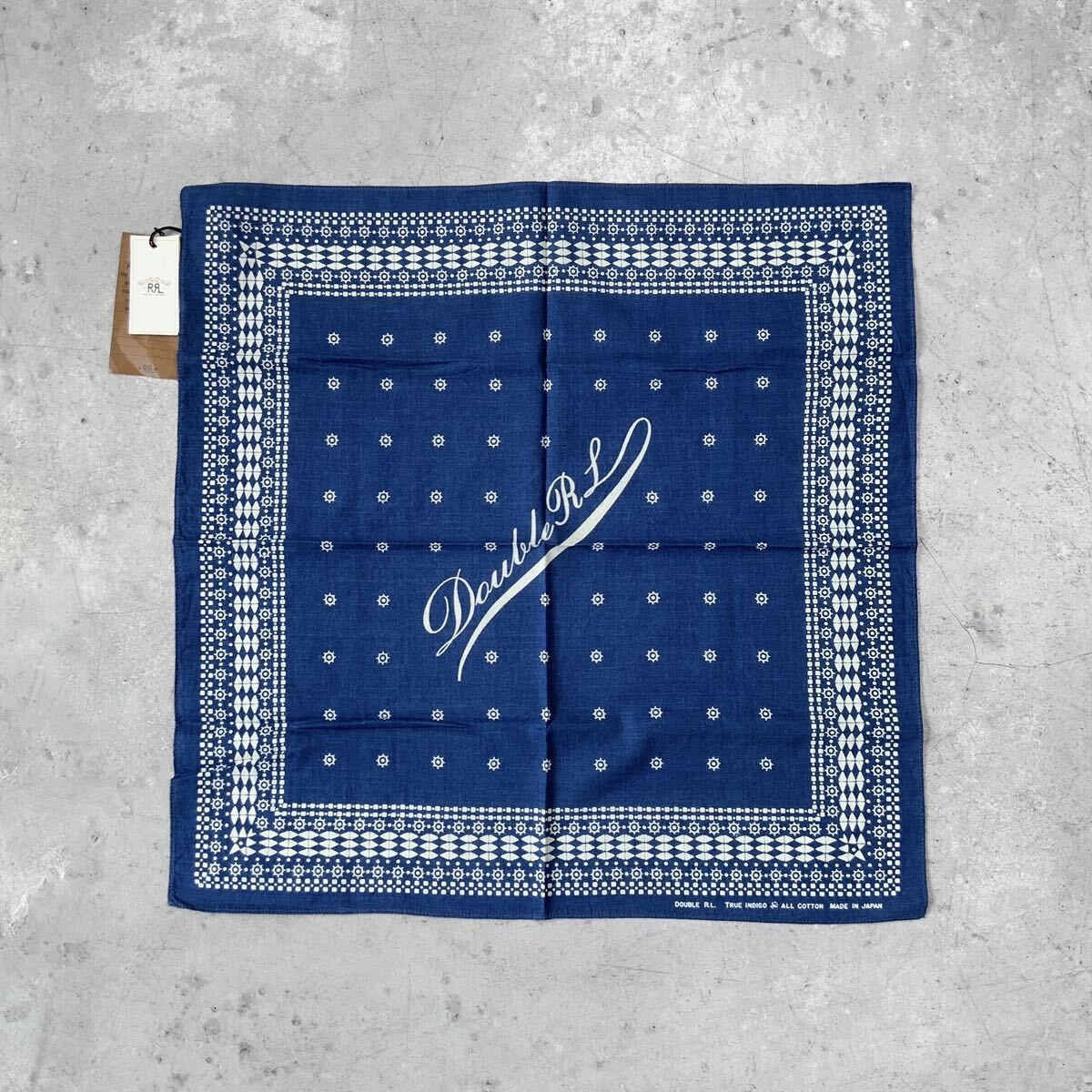 RRL Indigo Logo Cotton Bandana 22FW Japan Made, One Size | eBay