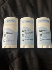 (PAC Of3)Curie Clean Deodorant,Coconut Nectar, 2 oz Aluminum Free