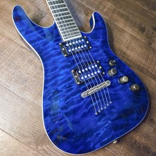 Schecter Exotic Star E-Gitarre geflammte Ahorndecke Mahagoni Hals blau getestet