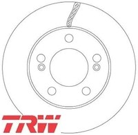 2X Bremsscheibe TRW DF6888 2 Bremsscheiben Vorderachse Vorne FüR Ssangyong
