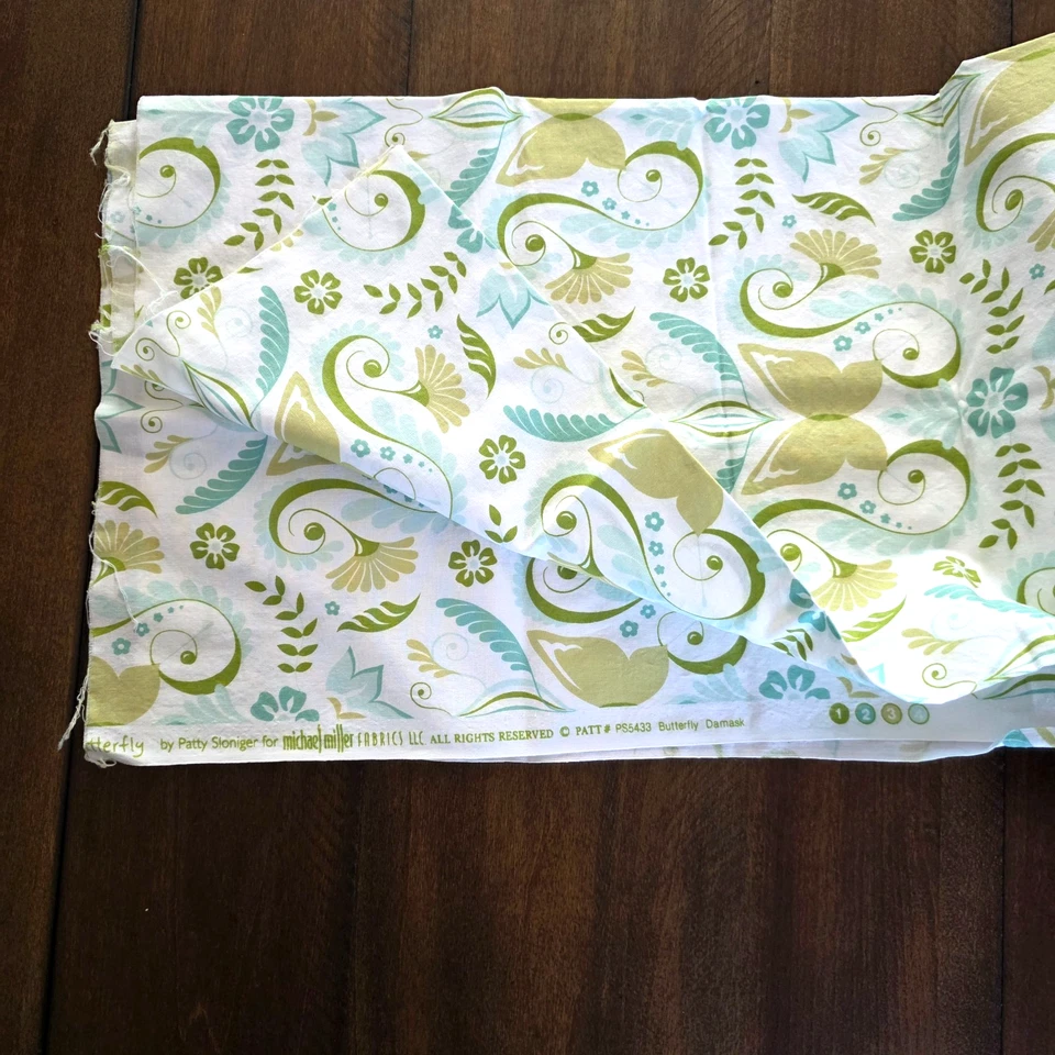 Borboleta Damasco - Algodão Branco 1/2 Jarda - por Patty Sloniger para Michael Miller - Imagem 3 de 4