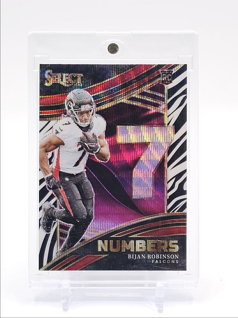 Bijan Robinson Panini Select Select Numbers #NMBBRO Zebra Prizm