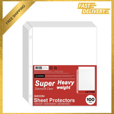 Heavyweight Sheet Protectors for 3 Ring Binders, Clear Plastic, 8.5x11 Inch
