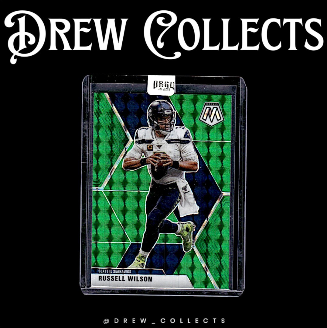 2020 Panini Mosaic #181 Russell Wilson Prizm Green