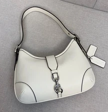 CW642 Coach White Hamptons Hobo Bag Shoulder Bag Leather Outlet Products NWT