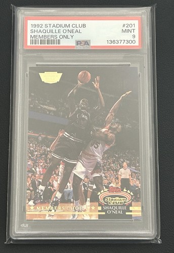 1992-93 STADIUM CLUB MEMBERS ONLY SHAQUILLE O'NEAL PSA 9 #201